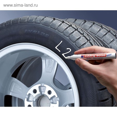 Industrial marker for tires and rubber Eding E -8050/49, 2.0 - 4.0 mm, white-3