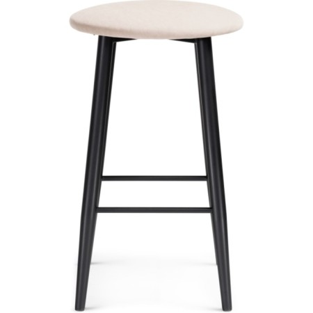 Haric Gangtock chair Metal/velor, black/beige 38x38x62 cm-1