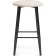 Haric Gangtock chair Metal/velor, black/beige 38x38x62 cm