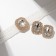 Set 2 items; Earrings, Knock Luxury Large Stone, white color in gold, 42 cm