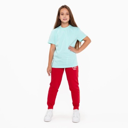 Pants for the girl, dark red color, height 158