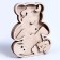 Wood painting "Bear", photo frame