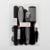 Set for pedicure, 9 items, in a package, black color