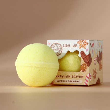 Vanny Lab bath bomb, 120 g, vanilla brownie aroma, New Year-1