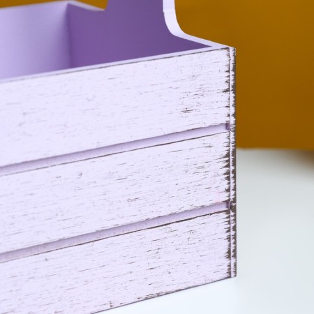 Kashpo wooden 25.5 × 15 × 30 cm "Provence", pen Kanat, lilac-3
