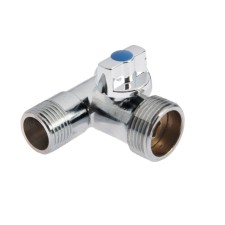 Ballic zein tap, for connecting household appliances, 3 passing, 1/2 