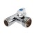 Ballic zein tap, for connecting household appliances, 3 passing, 1/2 "x3/4" x1/2 ", brass