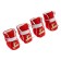Deer boots, set 4 pcs, size s, red