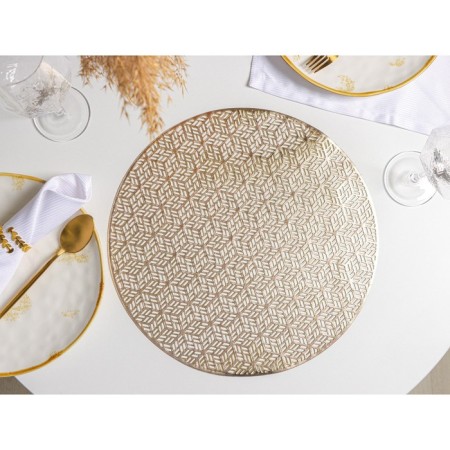 Set of serving napkins on the table "Sot", 4 pcs, d = 38 cm, gold color-1