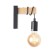 Wall lamp EVOLUCE. SL1142.401.01. Bagetti. 1x60 W, E27, 6.5x16 cm, black color, light wood