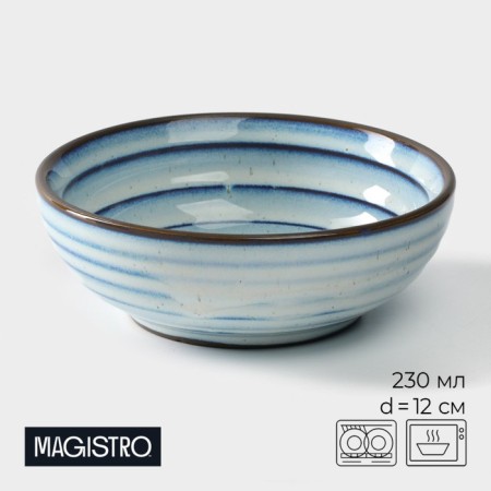 Porcelain bowl Magistro Garland, 230 ml, d = 12 cm, blue color