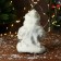 Santa Claus "In a patterned fur coat with a flashlight" 19 cm, silver