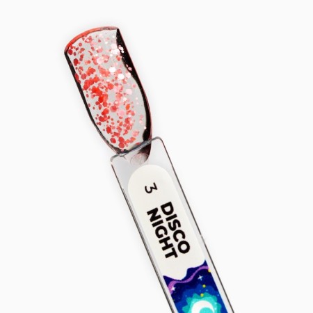 TNL Professional Lacquer Gel with Disco Color microdistrict Cosmopolitan Night 3, 6 ml