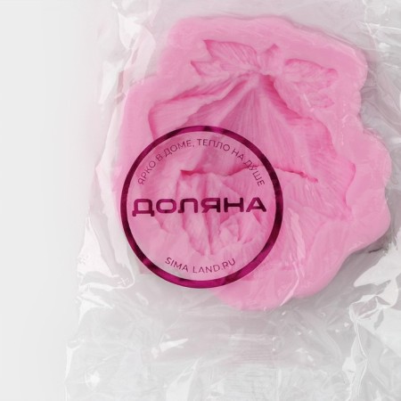 Mold Dolyana "Wild Rose", silicone, 5.5 × 5 × 1.5 cm, pink color-5