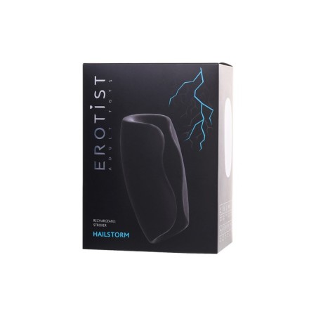 Rechargeable masturbator Erotist hailstorm, silicone, black, 14.7 cm-8