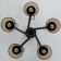 Svetogor chandelier "Evening" 5x60W E27 Black 57x57x28cm