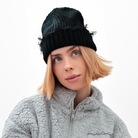 Women's hat minku, black color, rr 56-58