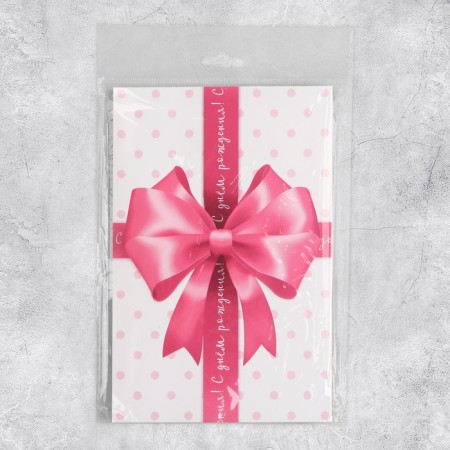 Volumetric postcard "Happy birthday", bow, 12 x 18 cm-8