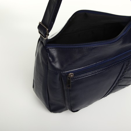 Women's bag with lightning, blue color-4