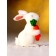 Miniature Puppet "Hare with carrots", size: 2.5 × 3 × 3.5 cm