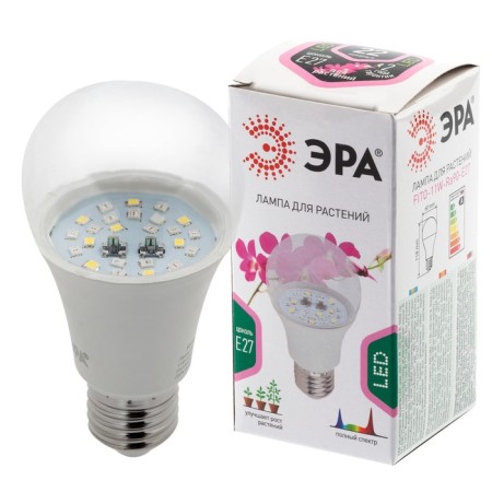 Phytolamps for plants LED era Fito-11W-RA90 27 Full Spectrum New 11 W E27-7