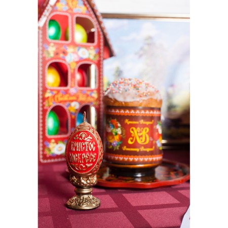 Decorative candle "Easter egg carved"-5