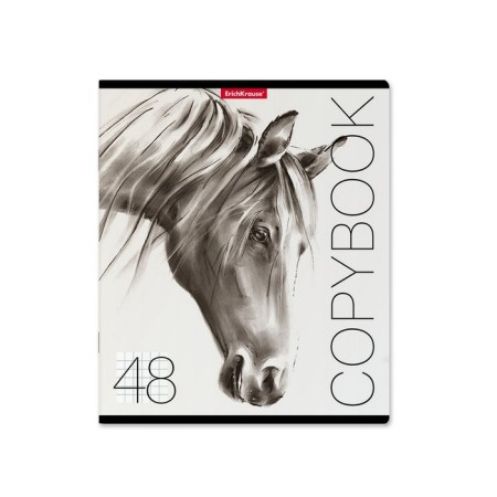 Notebook of 48 sheets in the Erichkrause Wild Horse cage, cover coated cardboard, offset block, mix-6