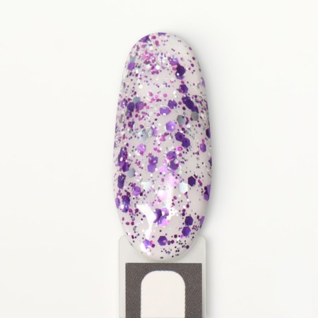 Gel nail polish, Glitter Flash, 3 phase, 8ml, LED/UV, transparent/lilac (11) color-8