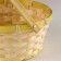 Wicker basket, d21xh24 cm, yellow, bamboo