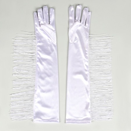 Carnival accessories with fringe, white color-5