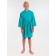 Waffle children's robe "kimono", size 40, emerald color