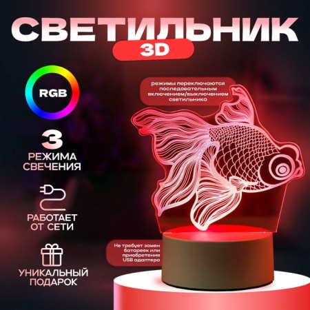 Light "Fish" Led RGB from the network 9.5x15x16.5 cm Risalux