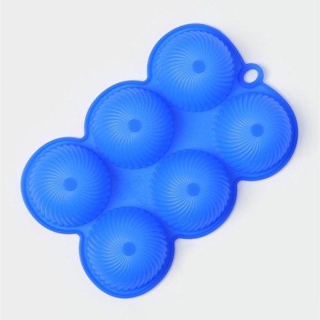 Form for mousse desserts and baking "Dome", 25 × 16 × 3.5 cm, 6 cells (d = 7 cm), color mix-1