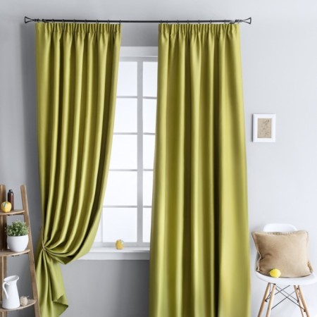 Set of curtains "Blackwood", size 2x200x270 cm, green color