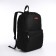 A backpack with a zipper, an outer pocket, the color is black