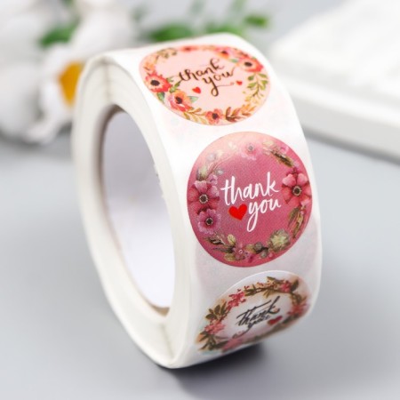Stick Paper "Flower" d = 2.5 cm 500 pcs in a roll 3x6.5x6.5 cm-1
