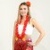 Hawaii set clip with a red flower, wreath