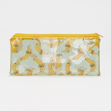 Cosmetic bag-penetration on lightning, PVC, yellow color-1