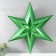Figure "Star in the Star" large green metallic, 69.5x60.3 cm