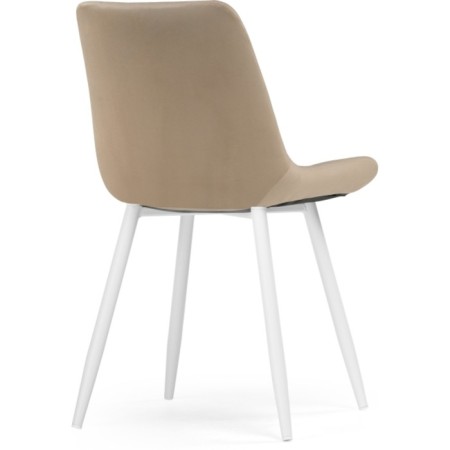 SHEET on a metal frame Chelsea Metal/velor, white/beige 50x60x80 cm-3