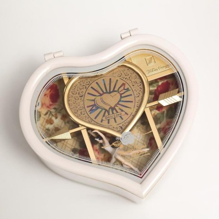Musical Mechanical Casket "White Heart" 15.5x14x7.5 cm-3