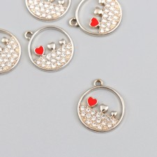 Decor for creativity metal, rhinestones, enamel 