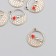 Decor for creativity metal, rhinestones, enamel "Three hearts in the circle" silver 0.2x1.8x2.1 cm