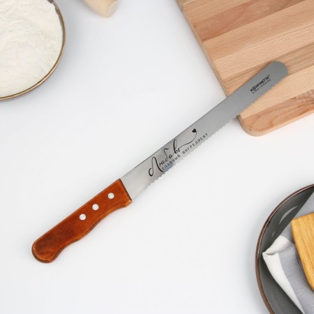 Biscuit knife bilateral “love”, 38 x 3 cm, blade 25 cm