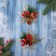 Christmas tree decoration "Festive flowers" (set 2 pcs) berries, 12 cm, gold