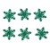 Decor "Snowflakes" on an adhesive basis, set of 6 pcs., Green color
