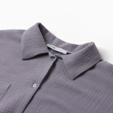 Пижама женская (рубашка и брюки) KAFTAN "Basic" размер 48-50, цвет серый-10