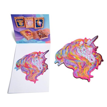 Wooden puzzle "Unicorn: Blue Flame", 16 × 17 cm-5