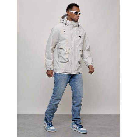 Male spring jacket, size 56, light gray color-6