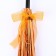 Broom witches 37cm, orange color